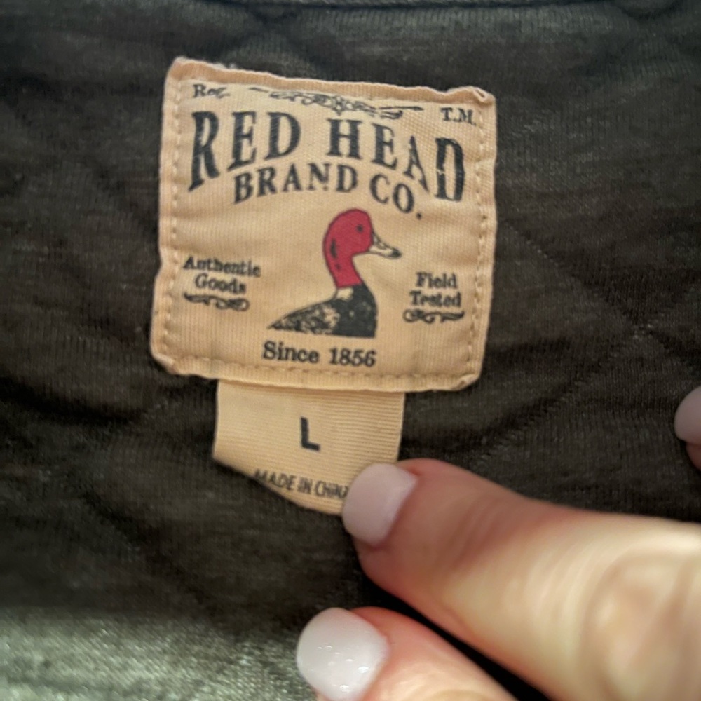 Red Head Button sweater. - Picture 3 of 3